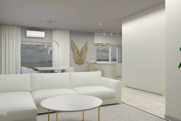 Salon stylowyi przestronny,utrzymany w bieliDom w Brzesku